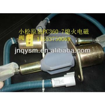 Fuel Stop Solenoid Valve,Diesek Fuel Shut Off Solenoid Valve, PC360-7 Excavator