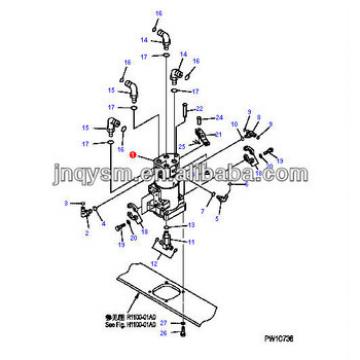 swing joint swivel joint pc220-7 for excavator part