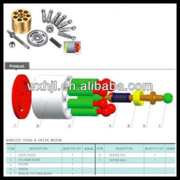 KOMATSU PC60-6 SWING MOTOR hydraulic piston pump parts