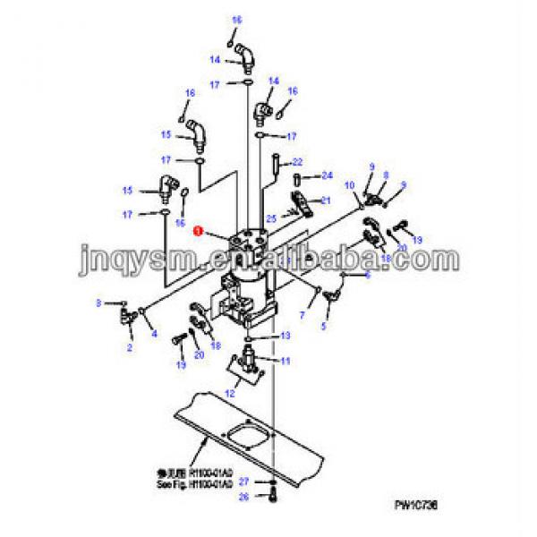 swing joint swivel joint pc220-7 for excavator part #1 image