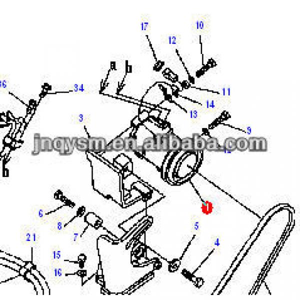 excavator PC200LC-8, air conditioner compressor, excavator cooling system #1 image