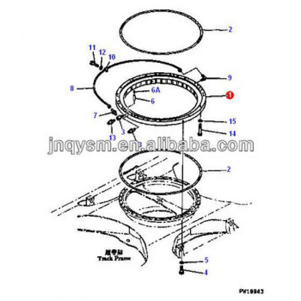 excavator swing circle ass&#39;y /Excavator rotary support PC200-6 #1 image