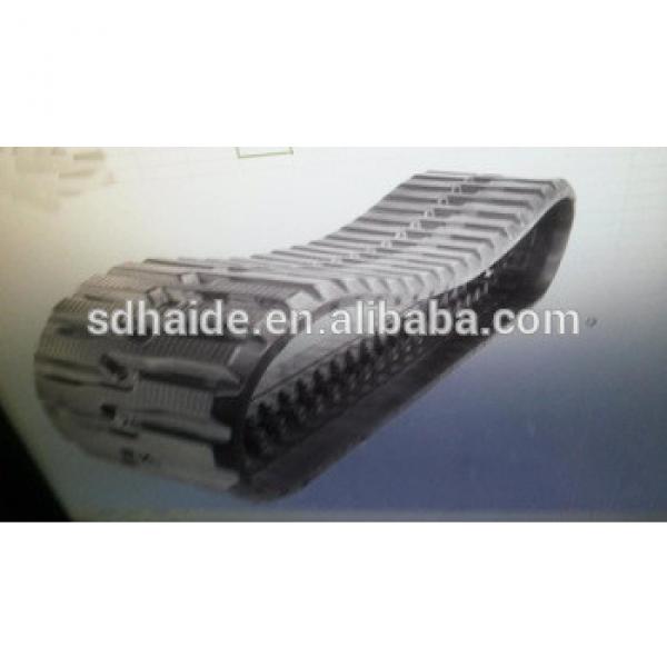 mini excavator rubber tracks used PC128UU, excavator rubber track for mini undercarriage parts PC130 SH100 SK60 EC70 E70B #1 image