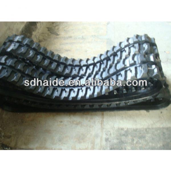 rubber track for harvester machine, rubber tracks for bobcat excavator, track mat rubber for kobelco volvo doosan #1 image