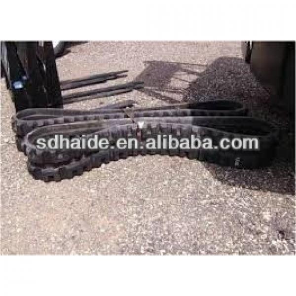 excavators rubber tracks, small cheap robot rubber tracks for kubota,bobcat,doosan,volvo,kobelco #1 image